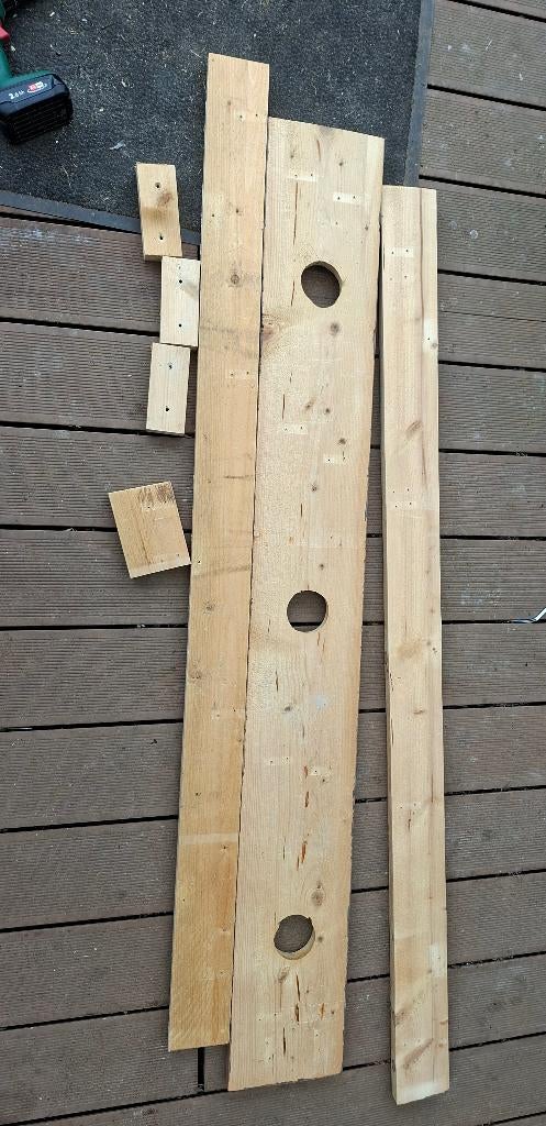Hout, Doe-het-zelf en Verbouw, Hout en Planken, Ophalen, Gebruikt, 50 mm of meer, Balk
