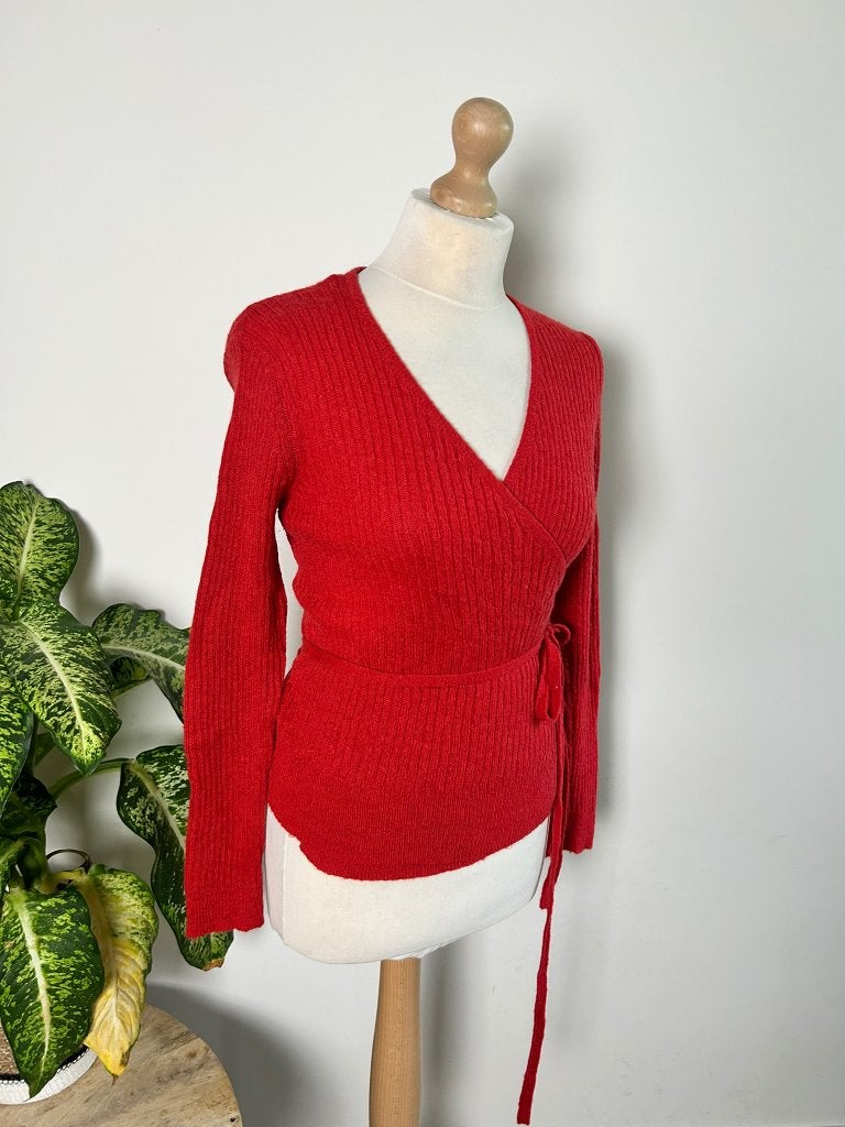 King Louie maat XL warm rood wikkel vest 3481, Maat 46/48 (XL) of groter, Ophalen of Verzenden, Zo goed als nieuw, King Louie