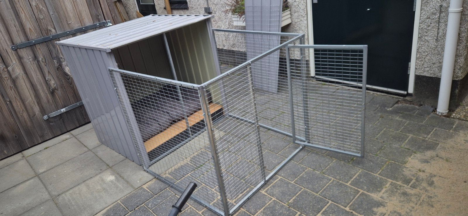 Hondenkennel met buitenhok, Ophalen, Hondenkennel, 110 cm of meer, 100 cm of meer