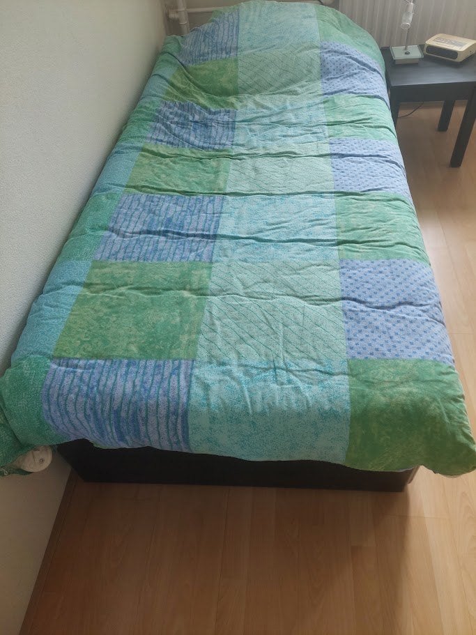 Een persoons Bed, Ophalen, Gebruikt, 90 cm, Eenpersoons