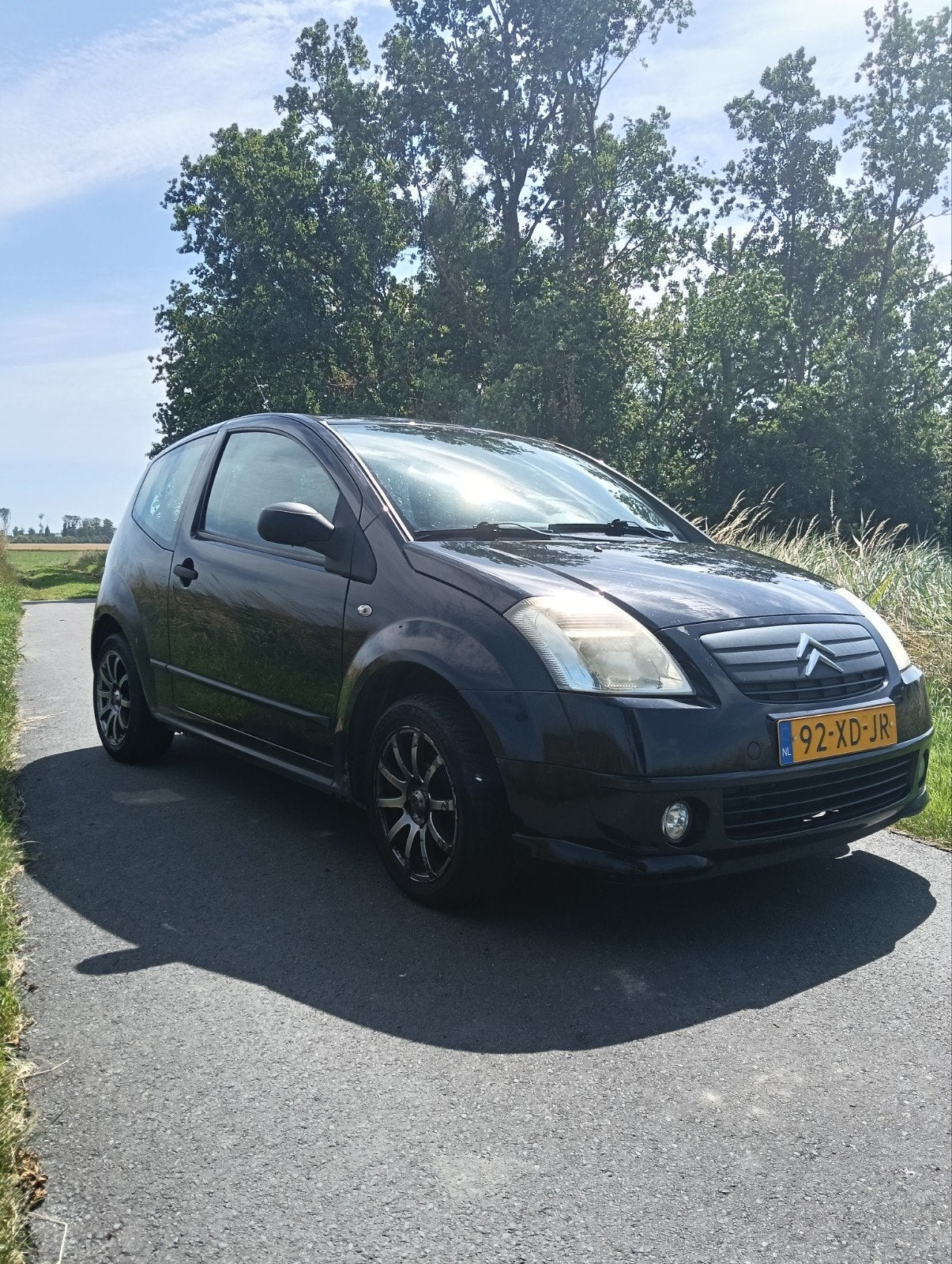 Citroën C2 1.4 I 2007 Zwart, Auto's, Citroën, Voorwielaandrijving, 450 kg, 4 cilinders, 965 kg