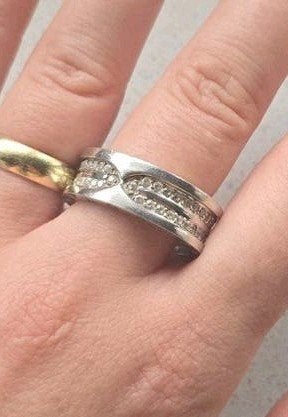 silver ring 925 vintage size 20, Sieraden, Tassen en Uiterlijk, Ringen, 20 of groter, Verzenden, Zo goed als nieuw, Dame