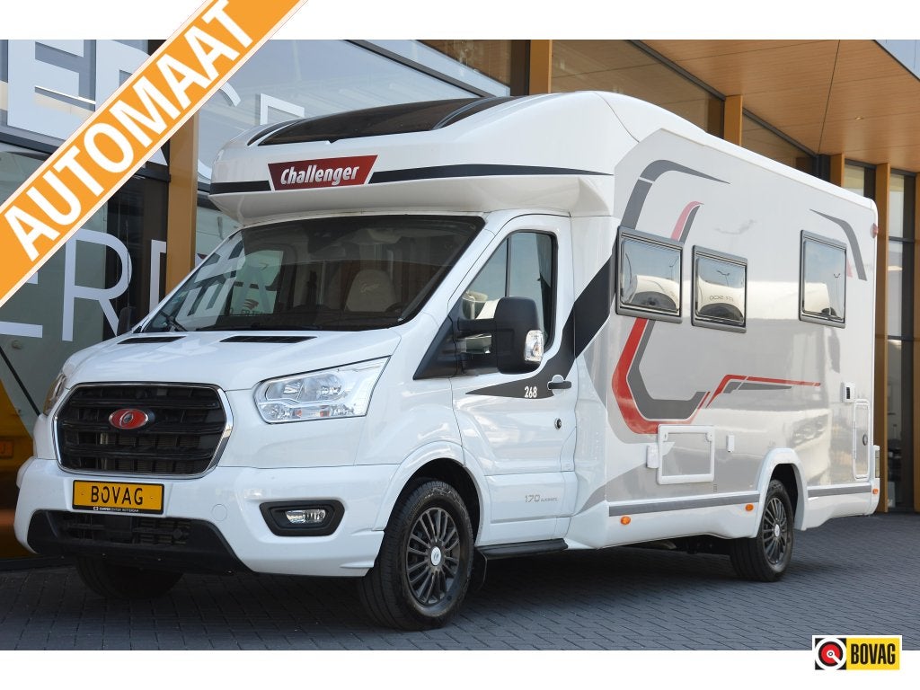 Challenger Graphite Premium 268 Face 2 face Automaat, Caravans en Kamperen, Campers, Ford, Luifel, Bedrijf, Diesel