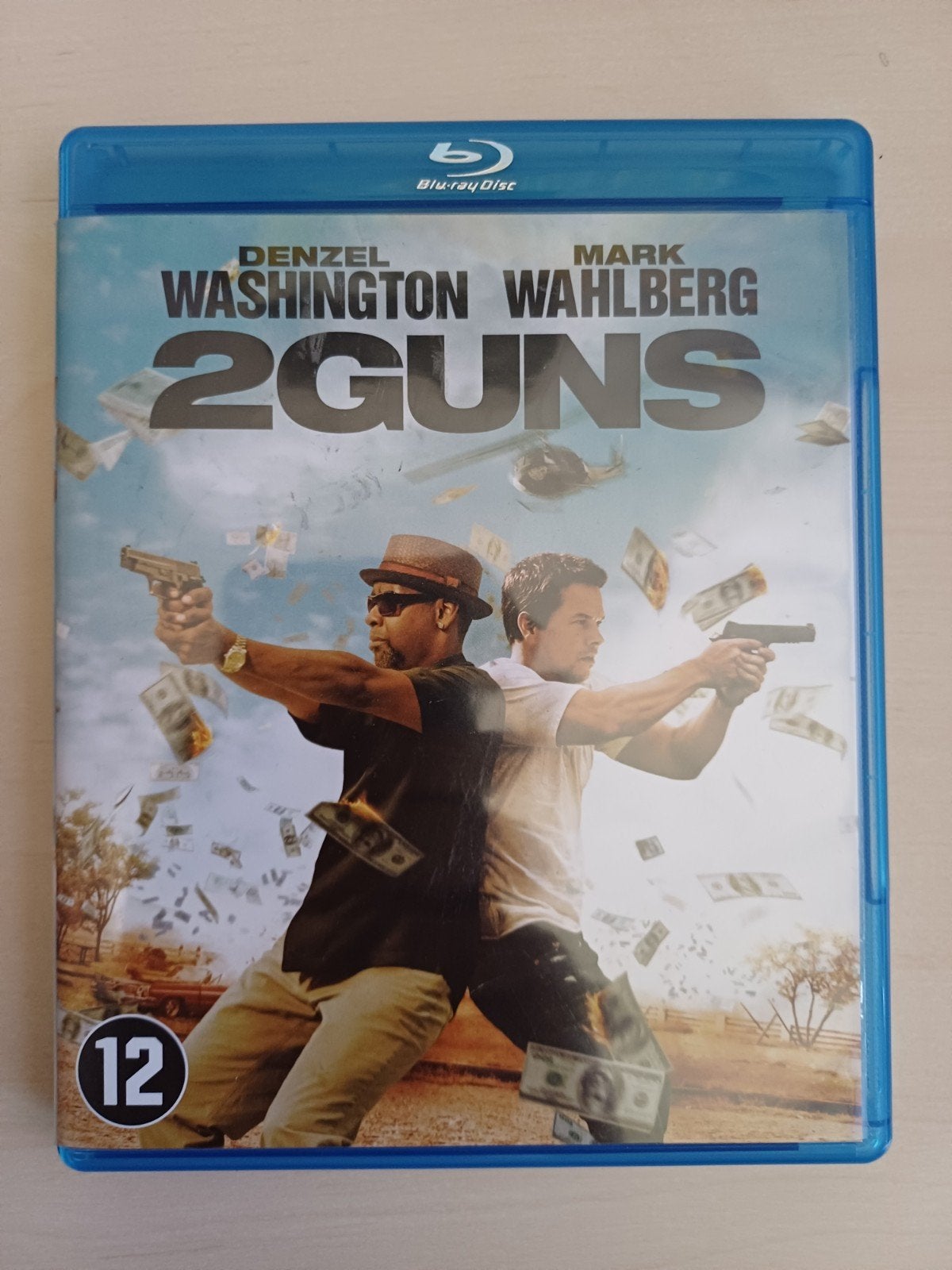 2 Guns Blu-ray met Denzel Washington en Mark Wahlberg, Cd's en Dvd's, Blu-ray, Ophalen of Verzenden, Zo goed als nieuw, Actie