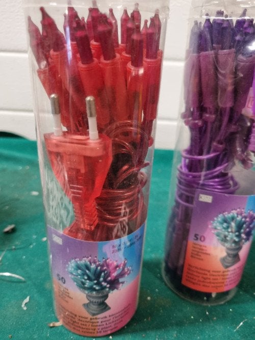kerstverlichting paars rood blauw 50 lampjes[b284], Ophalen of Verzenden, 'T Olde Gre-j, Info@toldegrej.nl, Endepoelstraat 20f Didam