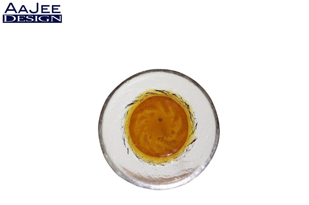 Humppila Finland – Kivi-set schaal amber – Pertti Santalahti, Gebruikt, Schaal, Rond, Ophalen of Verzenden