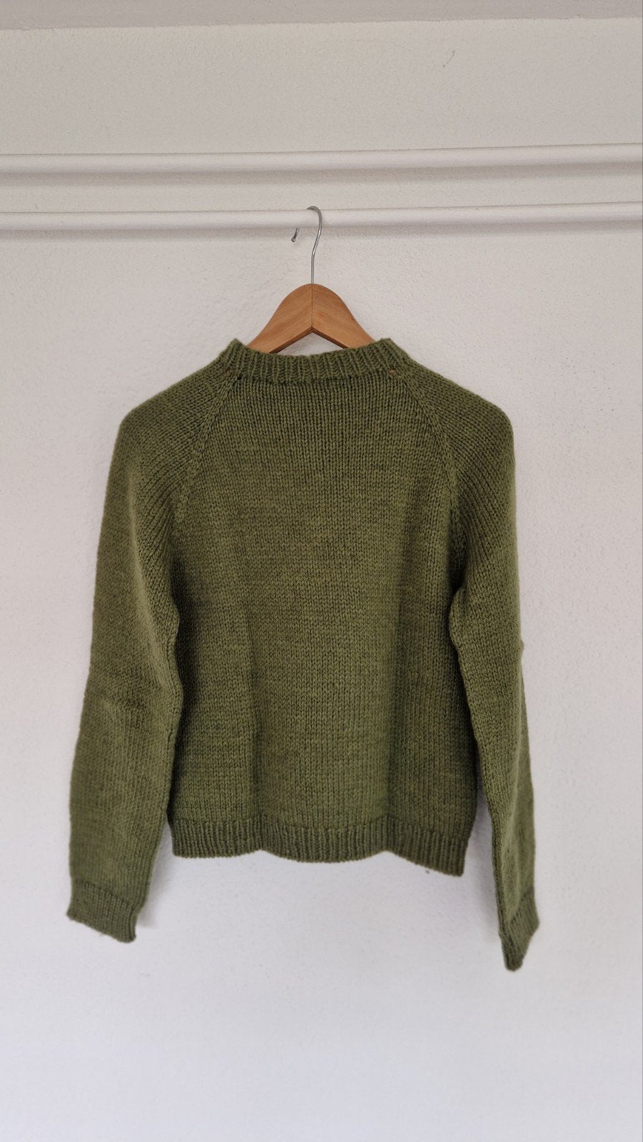 100% wollen gebreide trui - Unisex, maat XS, Ophalen of Verzenden, Zo goed als nieuw, Maat 34 (XS) of kleiner, Groen