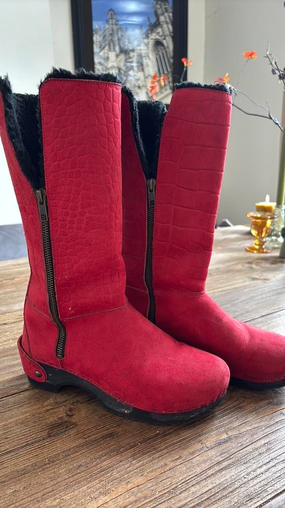 Jan Jansen klomp laars maat 39 woodies, Kleding | Dames, Schoenen, Ophalen, Gedragen, Rood, Lage of Enkellaarzen