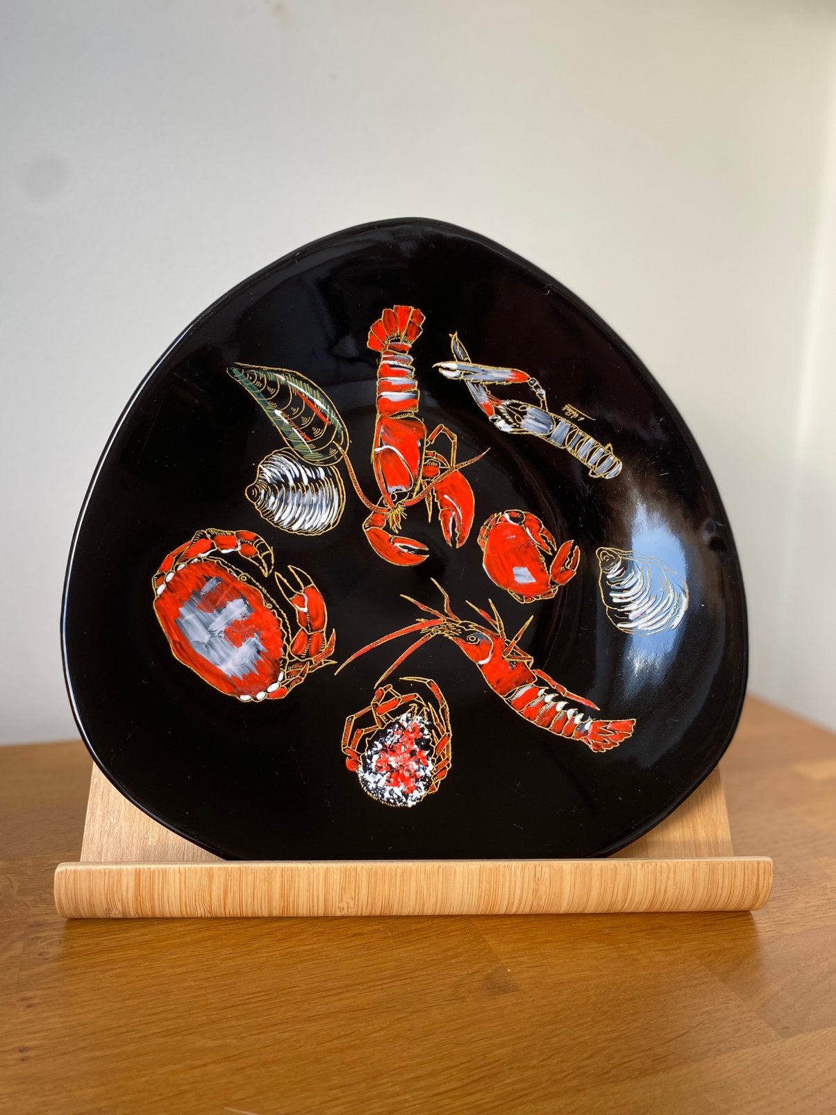 Vintage Longwy "Crustacés" Ceramic Platter No. 3522, Verzenden