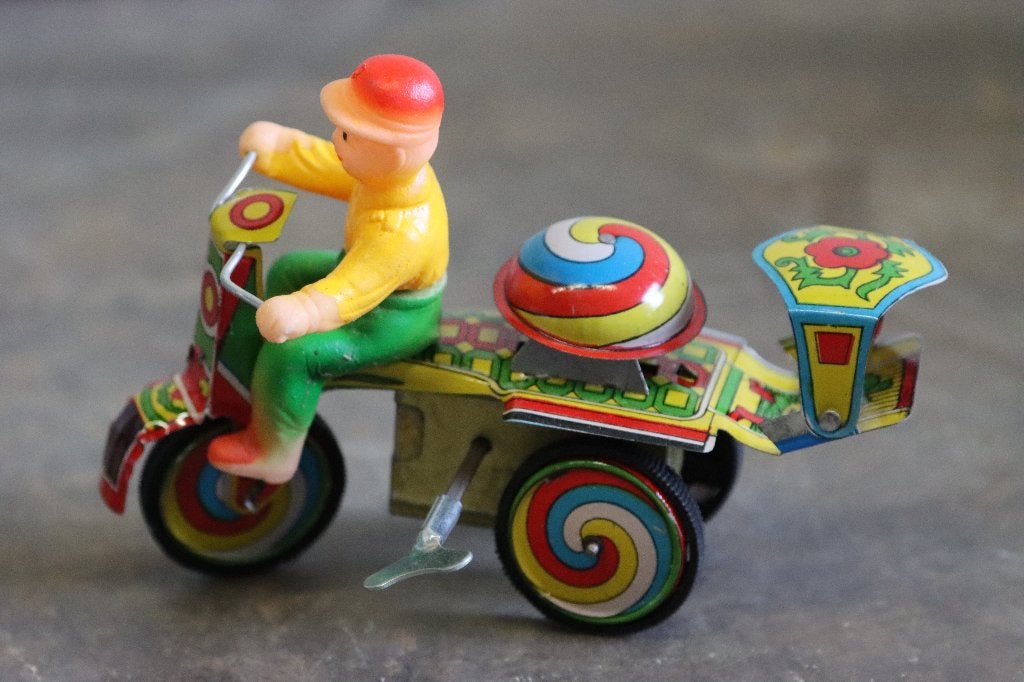 Blikken MG Try Cycle Jaguari. VERZENDEN MOGELIJK!!, Antiek en Kunst, Antiek | Speelgoed, Ophalen