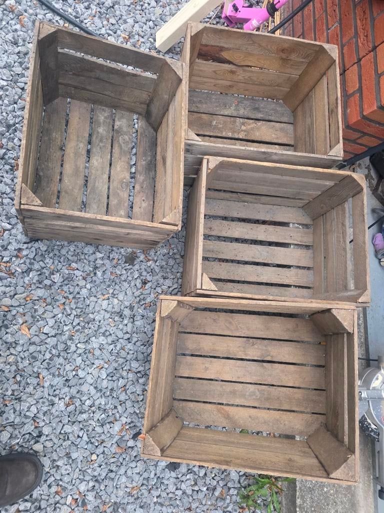 4x Robuuste fruitkisten - 50x40x30 cm, Ophalen, Minder dan 50 cm, Gebruikt, Minder dan 50 cm