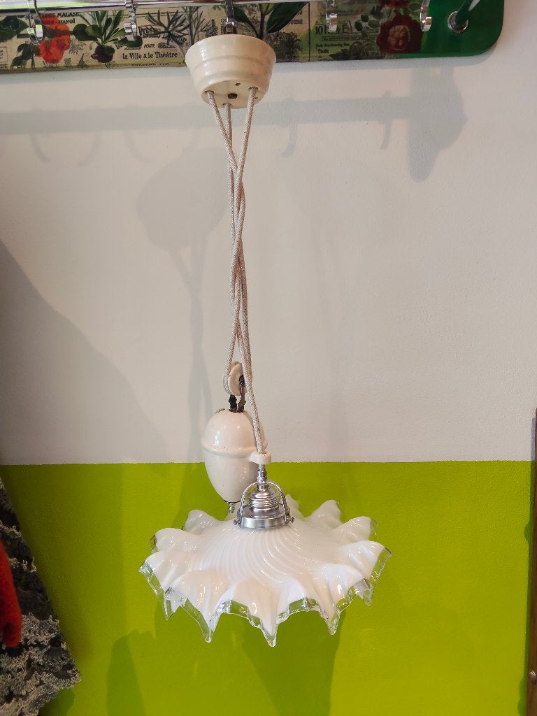 hanglamp, Ophalen, Zo goed als nieuw, Glas, Brokant