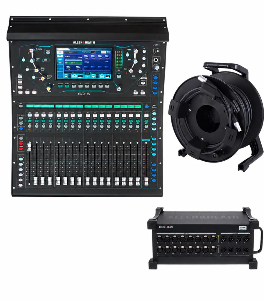 Allen & Heath  bundle Sq5 + DX 168 + pro snake, Ophalen of Verzenden, Zo goed als nieuw
