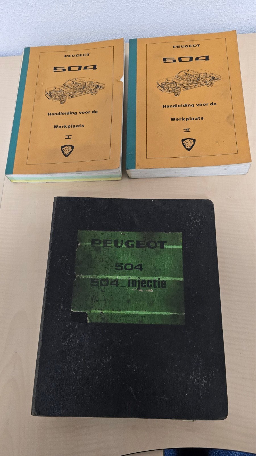 Peugeot 504 Werkplaatshandboek - Set van 3, Ophalen of Verzenden