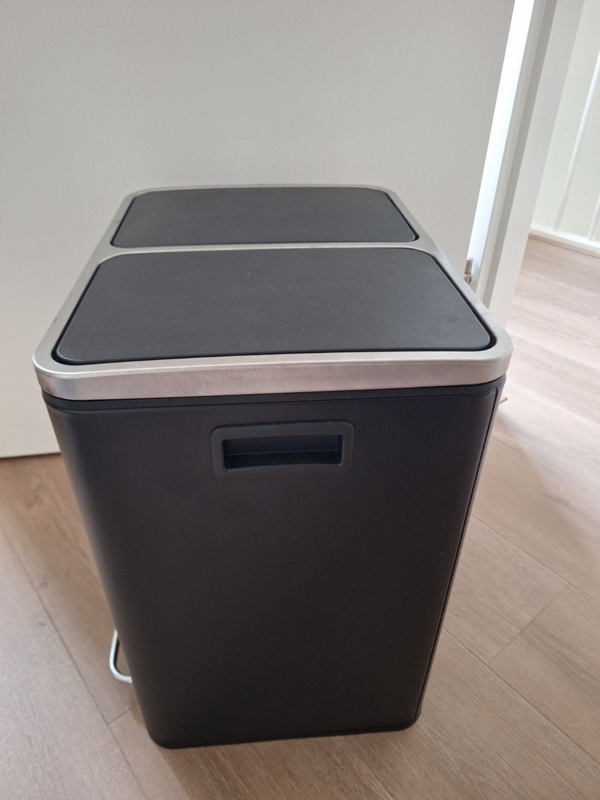 Homra Duo Afvalemmer 2x15L - Zwart met Pedaal, Ophalen, Gebruikt, Met pedaal, 40 liter of meer