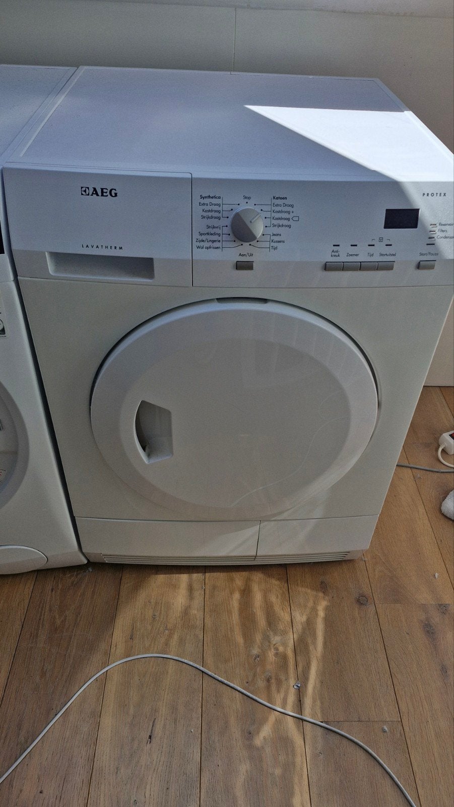 AEG Lavatherm T65370NAH Condensdroger - Goed Werkend, Ophalen, 6 tot 8 kg, Gebruikt, Voorlader