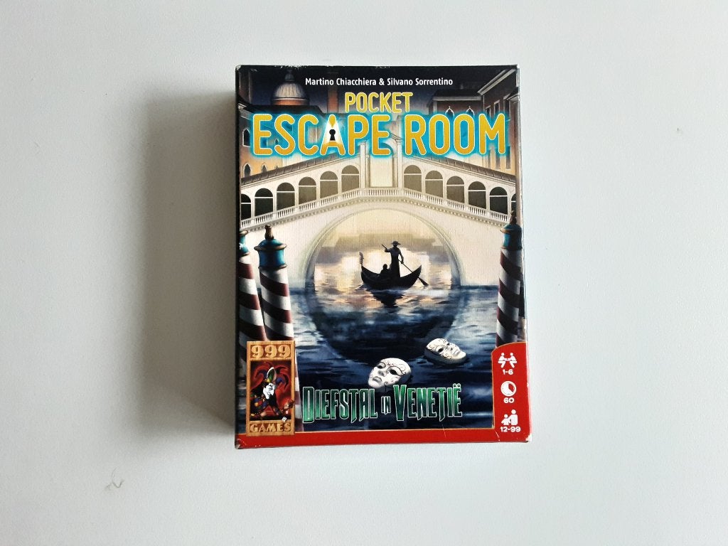 Pocket escape room Diefstal in Venetie, Hobby en Vrije tijd, Gezelschapsspellen | Kaartspellen, Ophalen, Zo goed als nieuw, 999games