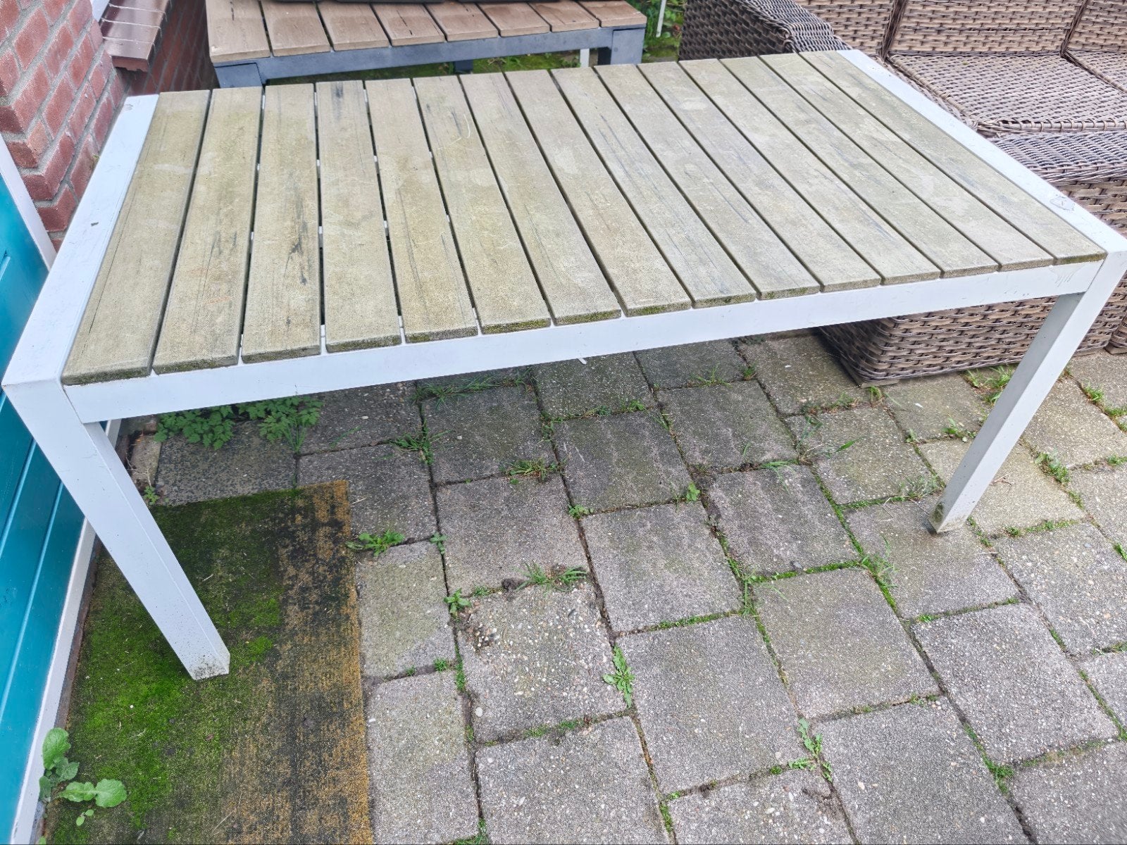 Polywood tuintafel - Gebruikt, Tuin en Terras, Ophalen, Gebruikt, Rechthoekig, Hout