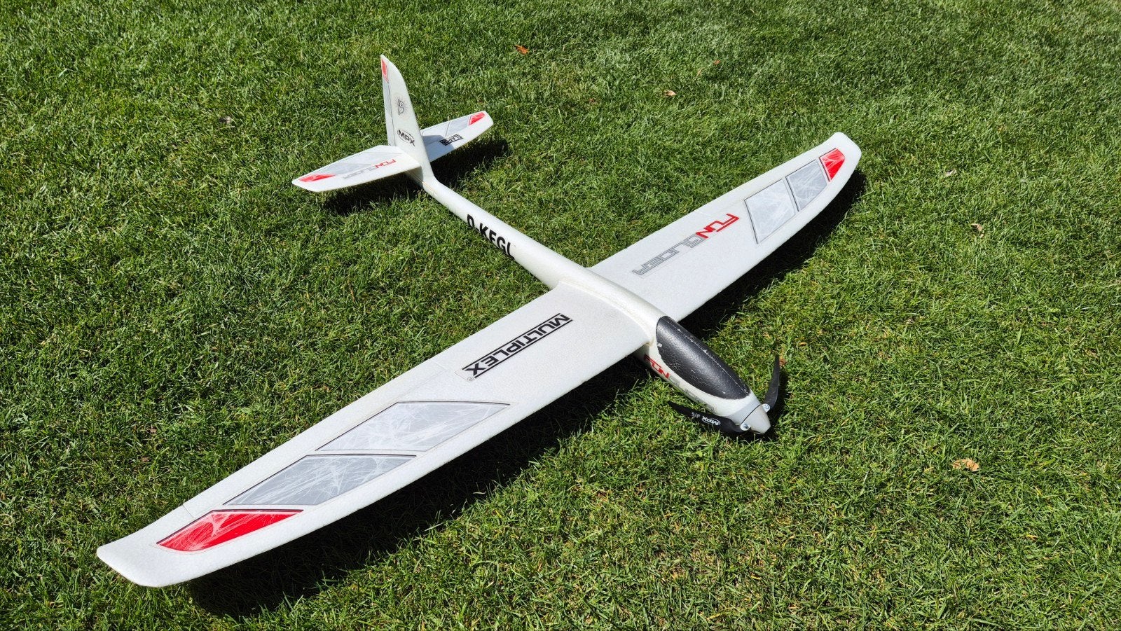 Multiplex FunGlider zweefvliegtuig 130cm spanwijdte, Ophalen, Gebruikt, Elektro, RTF (Ready to Fly)