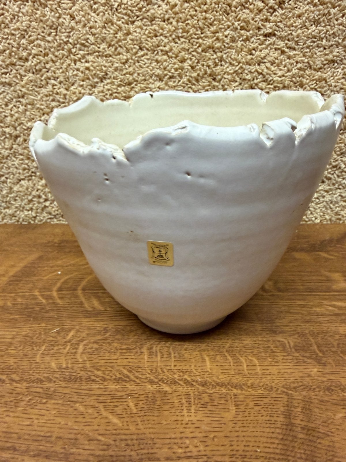 Witte  Prosman uit St. Philipsland bloempot, Tuin en Terras, Bloempotten, 25 tot 40 cm, Gebruikt, Rond, Binnen