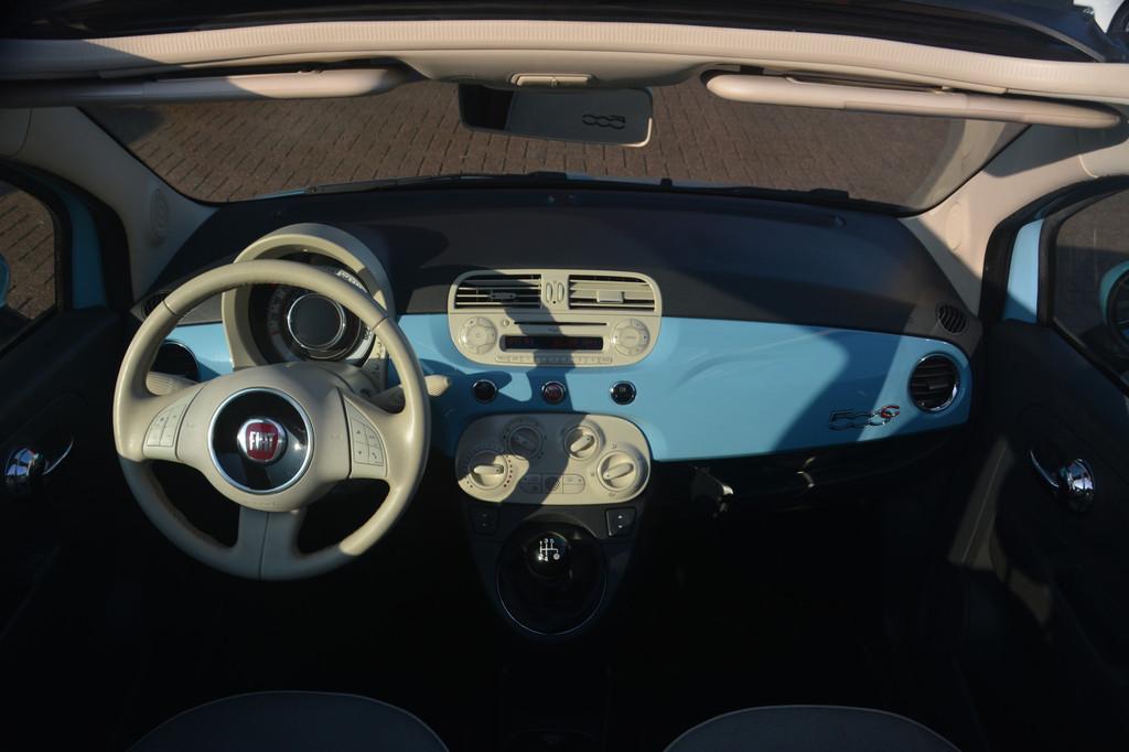 Fiat 500C 0.9 TwinAir Turbo Lounge | Airco | Elek. ramen | P, Stof, Gebruikt, Cabriolet, Origineel Nederlands