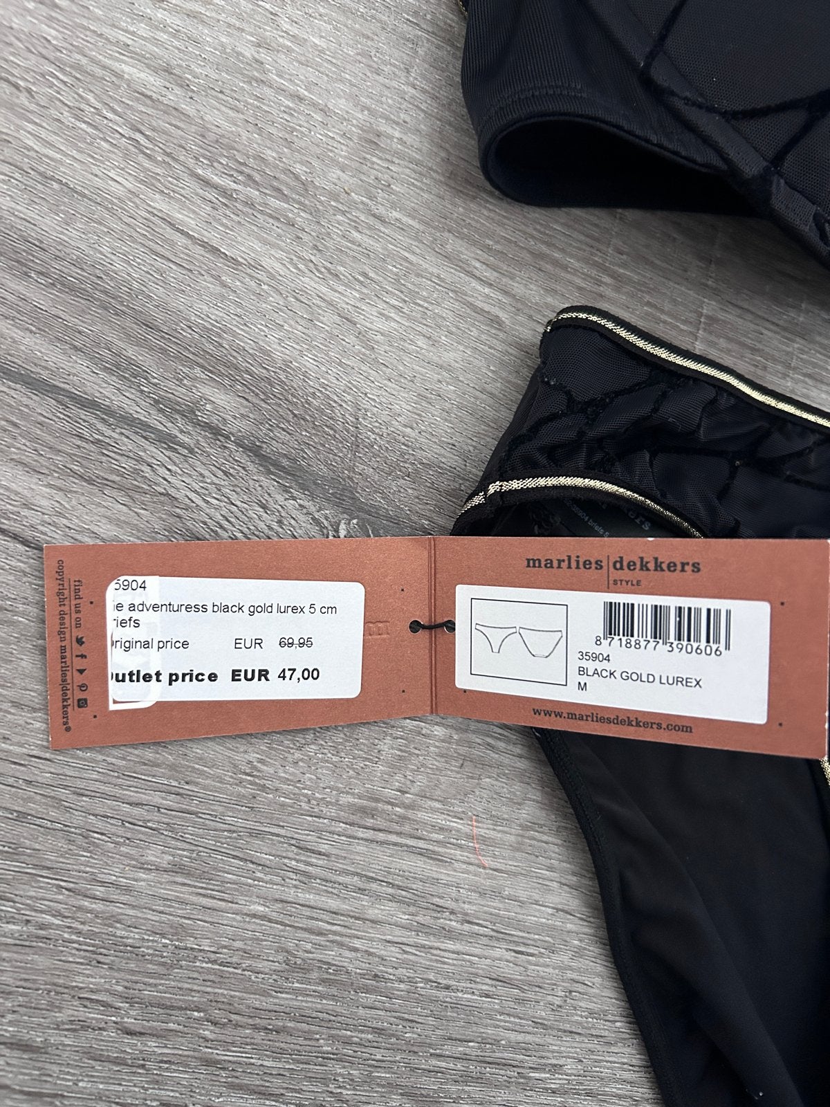 Marlies Dekkers The Adventuress Lurex BH en Slip Set, Ophalen of Verzenden, Zwart, Setje