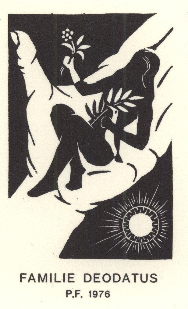 0069 Ex Libris Nederland : Jan Deodatus, 1975, Verzenden, Ex libris