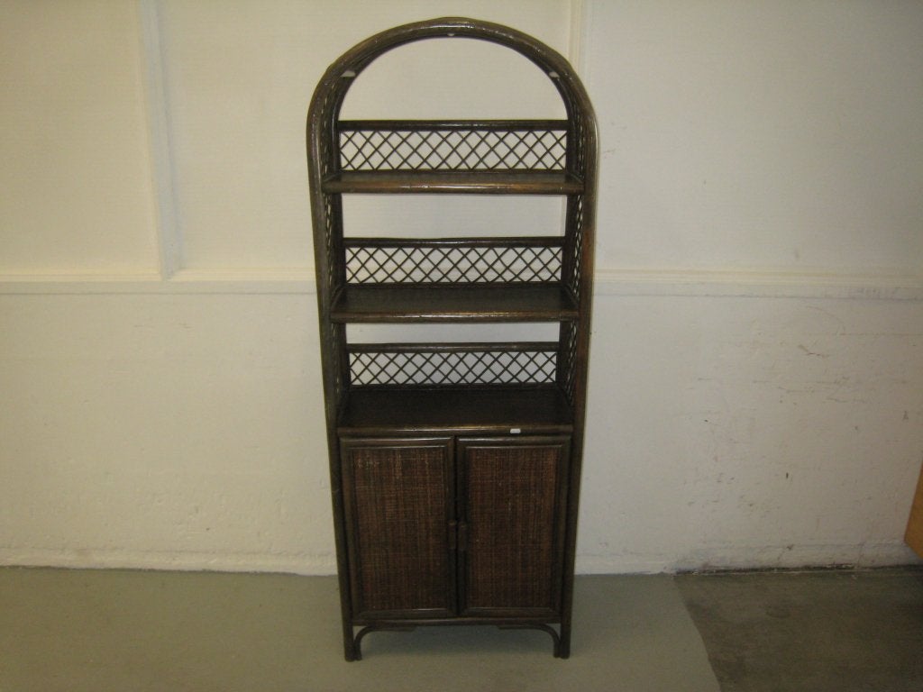Vintage rotan boog/boekenkast jaren 80, Niet ingevuld, Gebruikt, Niet ingevuld, Niet ingevuld