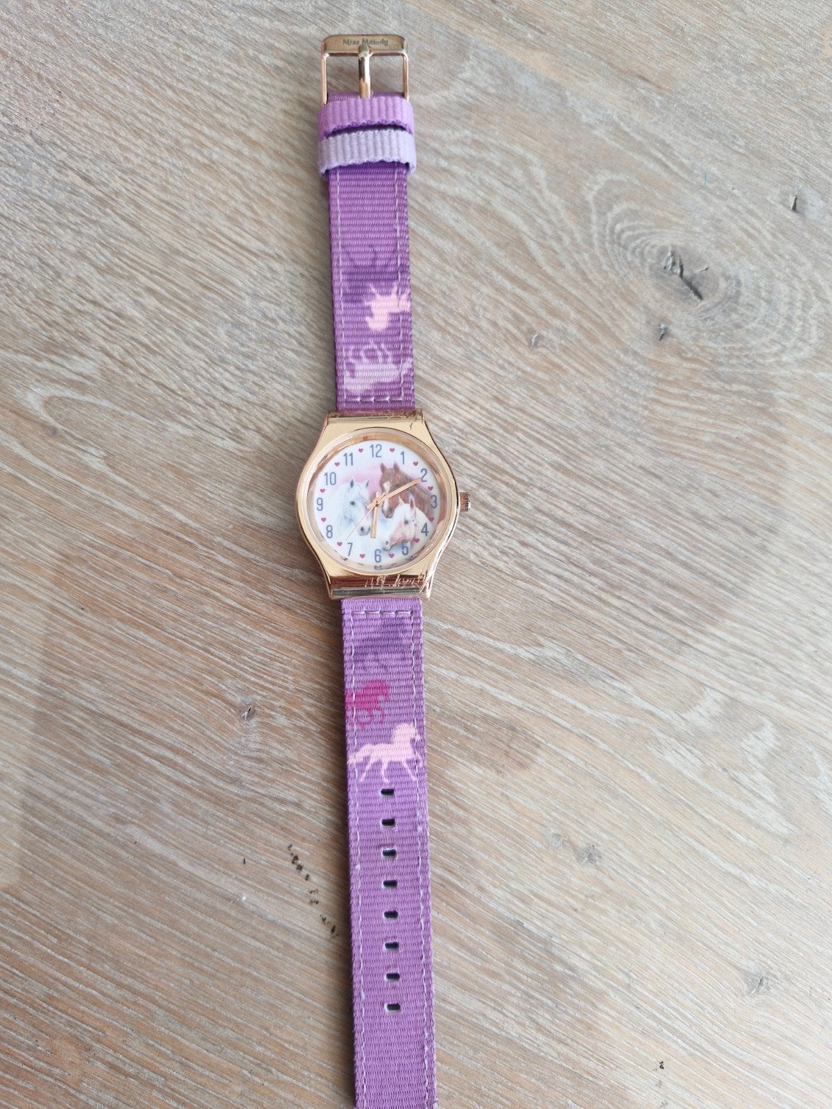 miss melody paarden horloge, Ophalen of Verzenden, Gebruikt, Jongen of Meisje