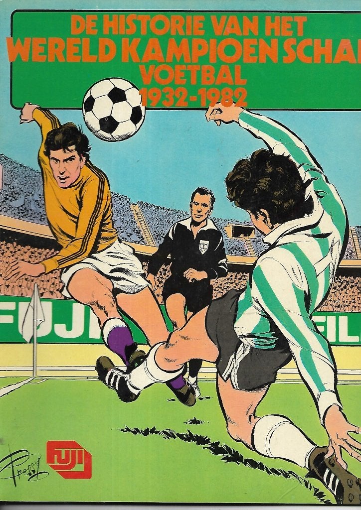 De historie van het wereldkampioenschap voetbal 1932-1982, Boeken, Eén stripboek, Ophalen of Verzenden, Gelezen