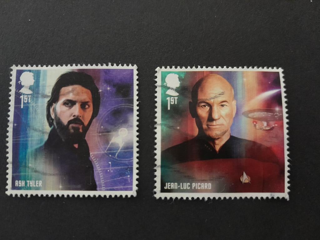 UK Star Trek postzegels gestempeld, Ophalen of Verzenden, Gestempeld