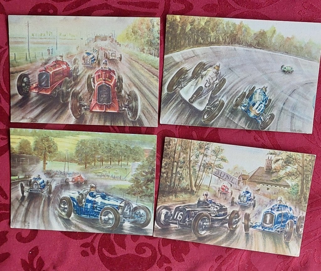 8 Ansichtkaarten 6 Jaar Grand Prix Formule 1  Olyslager, Verzamelen, Ophalen of Verzenden, Gebruikt, Formule 1