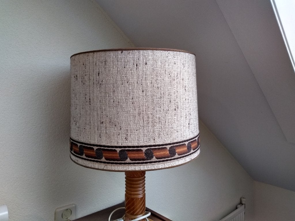 Vintage Lampenkap jaren 70, Ophalen, Gebruikt, Meerkleurig, Rond