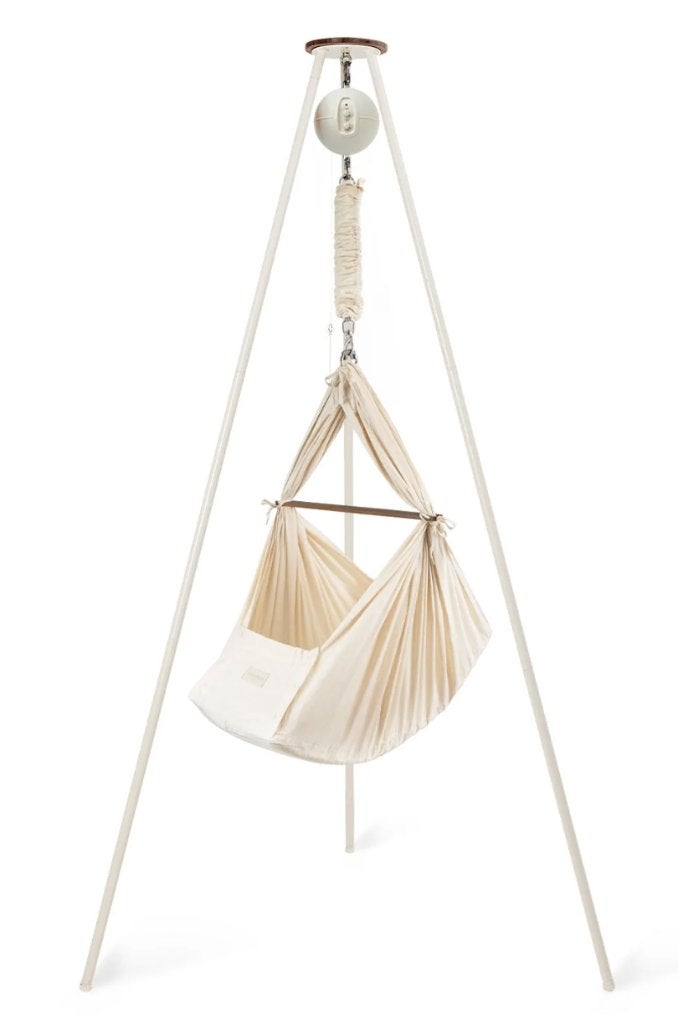 Moonboon babyhangmat compleet – Nature + Crème Wit, Ophalen, Zo goed als nieuw, Wieg