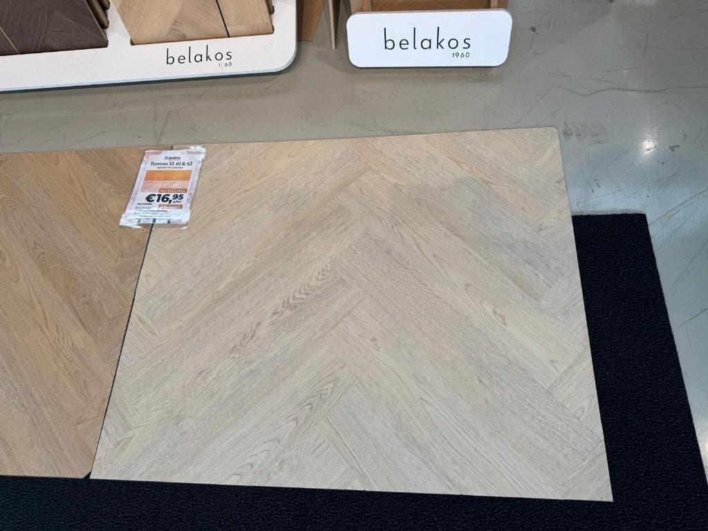 RESTPARTIJ Belakos PVC plak Visgraat | €16,75/m2, Doe-het-zelf en Verbouw, Kunststof, 50 tot 150 cm, 4131 NH, Overige typen