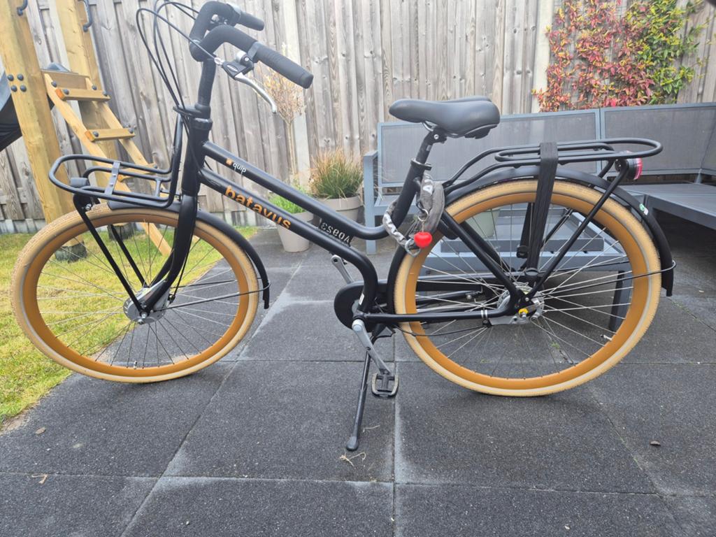 Stoere Batavus Quip Transportfiets - Zwart/Okergeel, Ophalen, Gebruikt, Batavus, Versnellingen