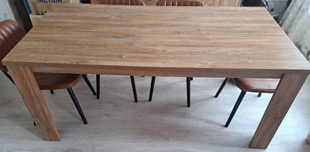 eettafel (leenbakker) 180x90, Huis en Inrichting, Tafels | Eettafels, Ophalen, 50 tot 100 cm, 150 tot 200 cm, Zo goed als nieuw