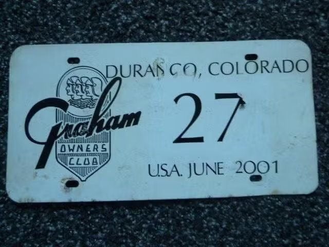Kentekenplaat licenseplate Colorado Durango Graham Owners US, Verzenden, Gebruikt, Auto's
