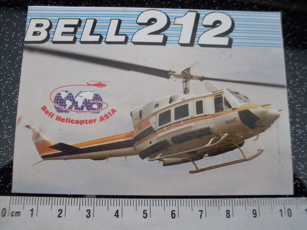 sticker bell212 helicopter asia ns0126 helikopter logo, Verzenden, Zo goed als nieuw, Bedrijf of Vereniging