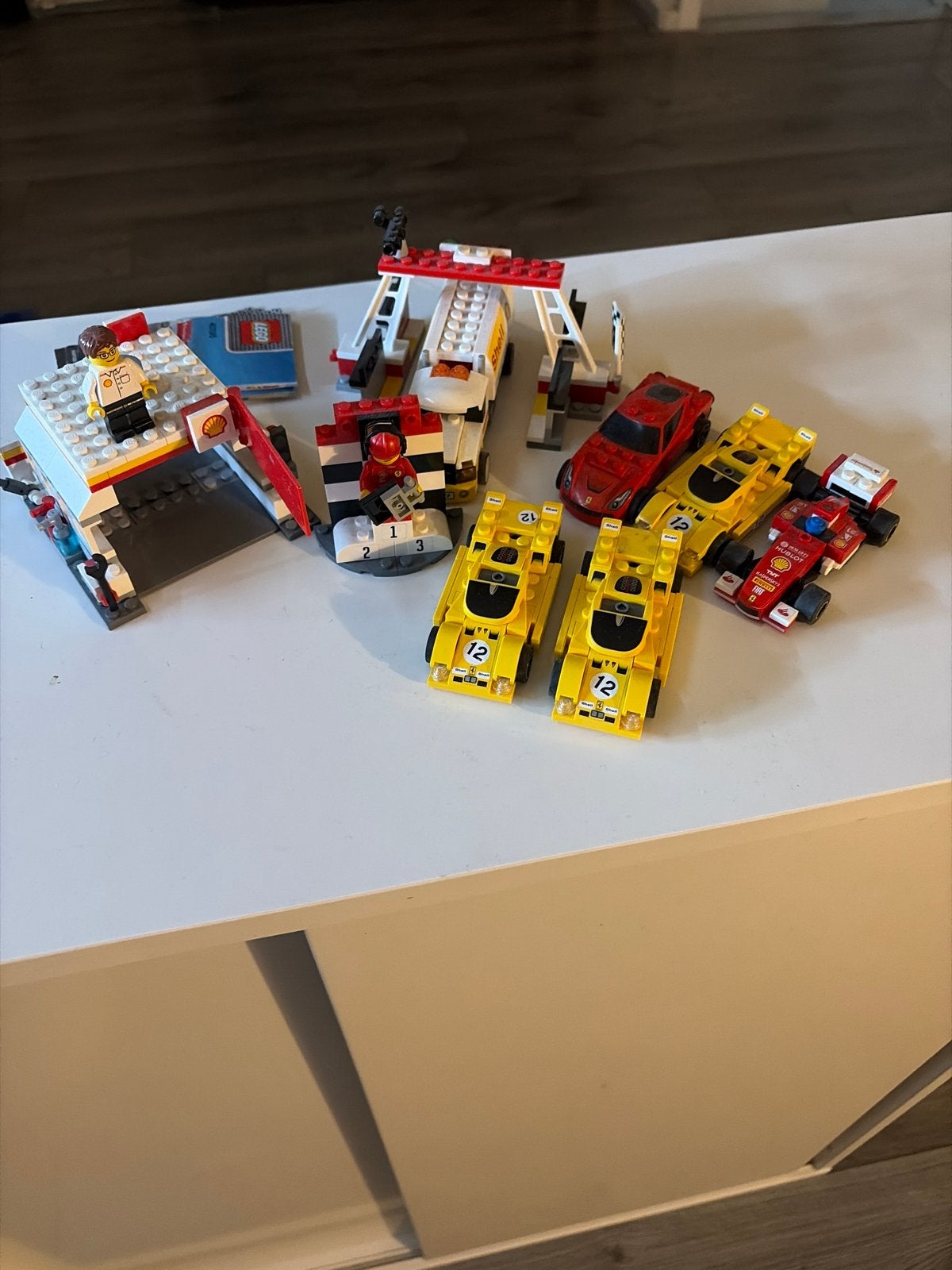 Lego Shell Race Set met Auto's en Tankstation, Ophalen of Verzenden, Gebruikt, Overige merken