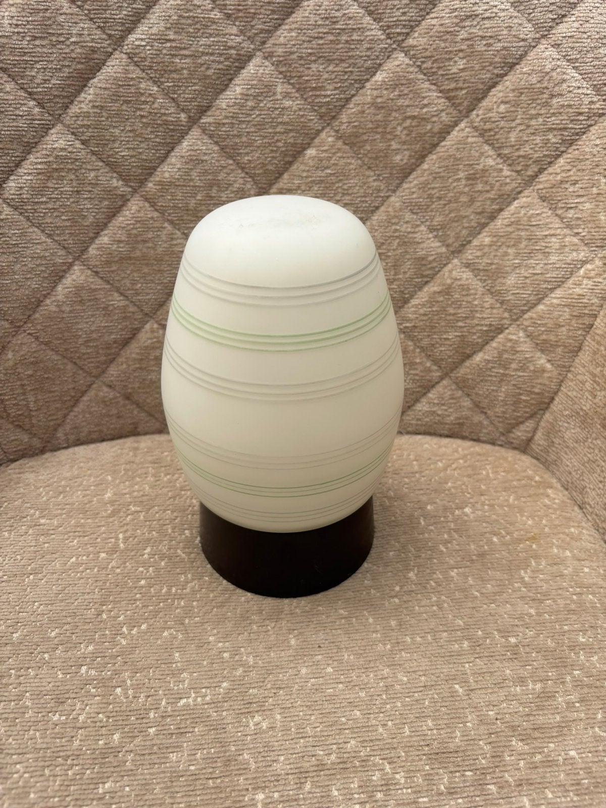 Philips jaren 50 lamp witte melkglazen kap subtiele groene, Ophalen, Gebruikt, Jaren 50, Meerkleurig