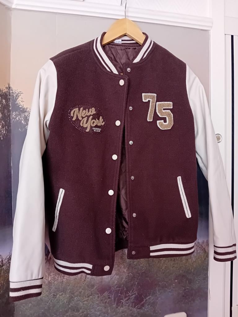 Mooi kinderjas - Varsity Jacket New York 75, Kinderen en Baby's, Kinderkleding | Maat 158, Jongen of Meisje, Ophalen of Verzenden