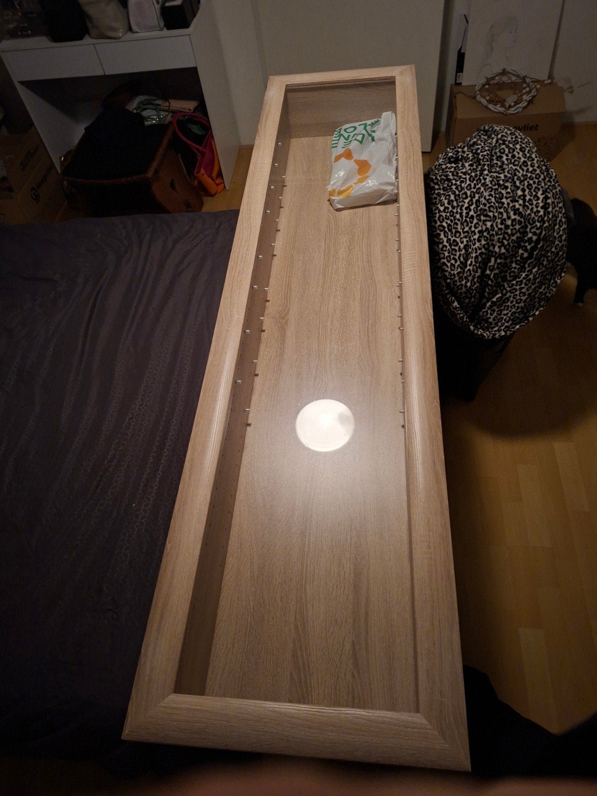 Hangvitrine vitrinekast, Huis en Inrichting, Ophalen, Met plank(en), 100 tot 150 cm, Overige houtsoorten