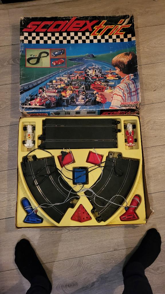 Vintage Scalextric Meccano Racebaan (Opknapper/Compleet), Ophalen of Verzenden, Gebruikt