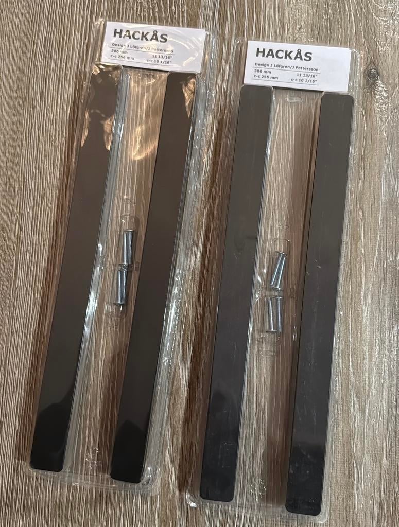 Ikea Hackas handgrepen 4 stuks, Minder dan 50 cm, Zwart, Nieuw, Ophalen of Verzenden