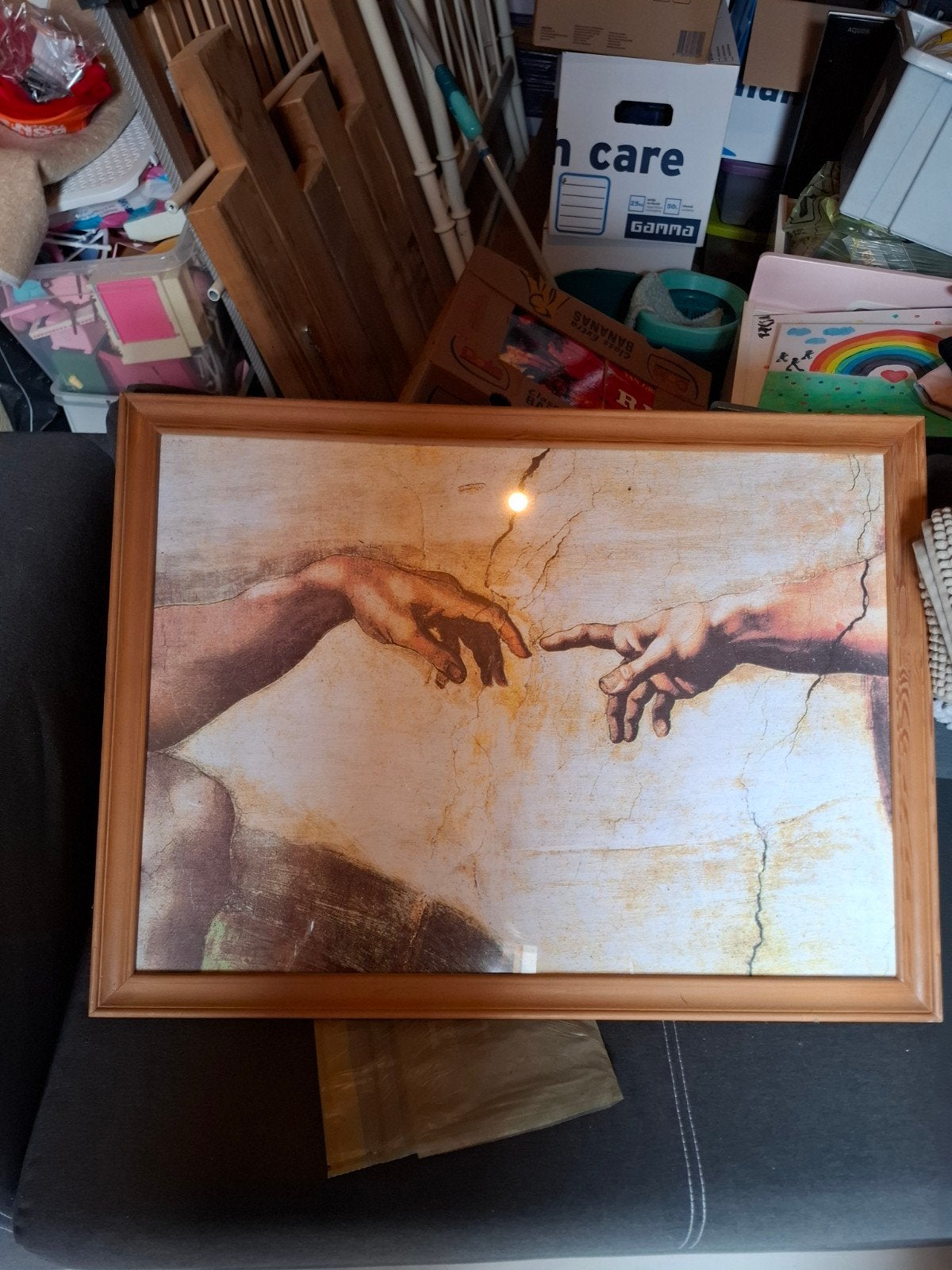 De Schepping van Adam - Ingelijste Print, Ophalen