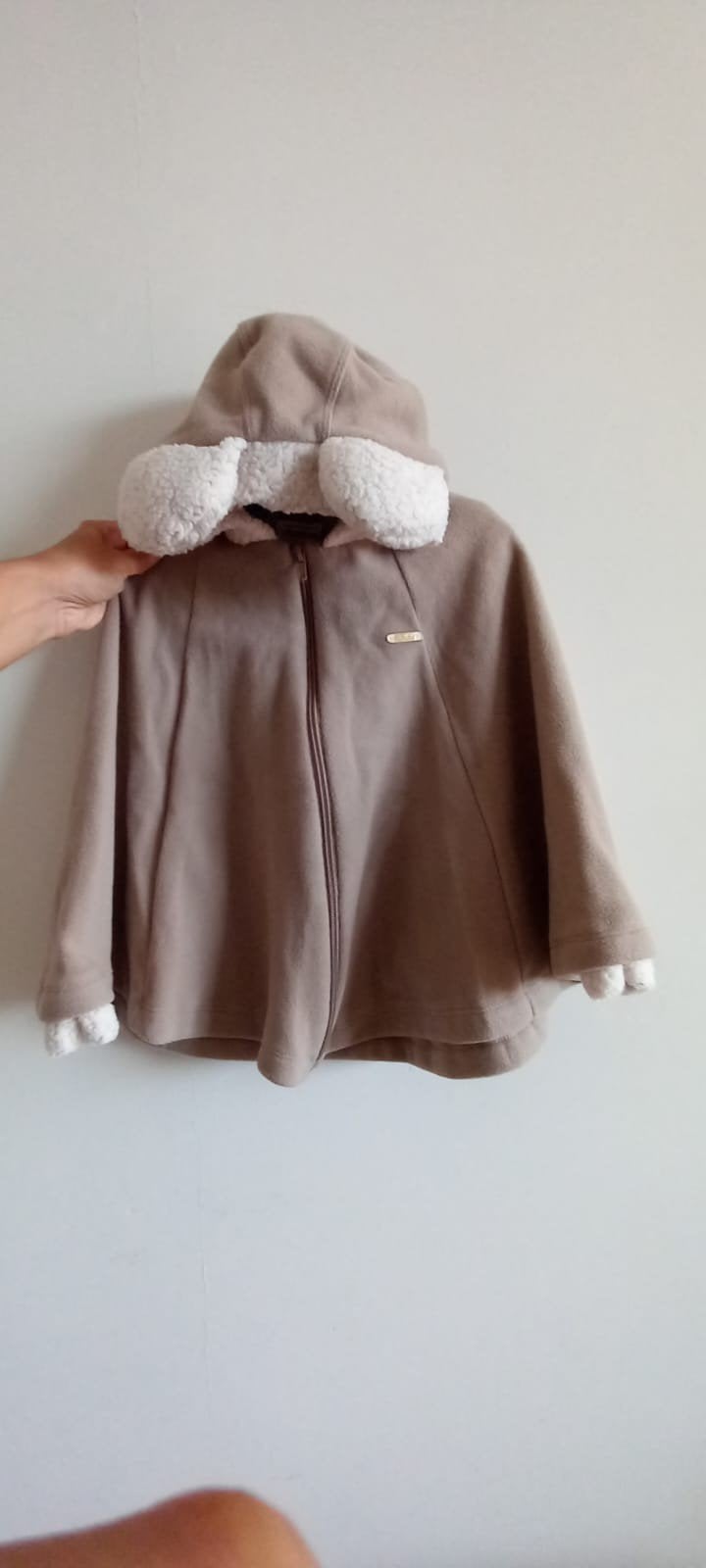 Kinderponcho met oortjes, maat 1 jaar, Kinderen en Baby's, Babykleding | Maat 80, Ophalen, Gebruikt, Jongetje of Meisje, Jasje