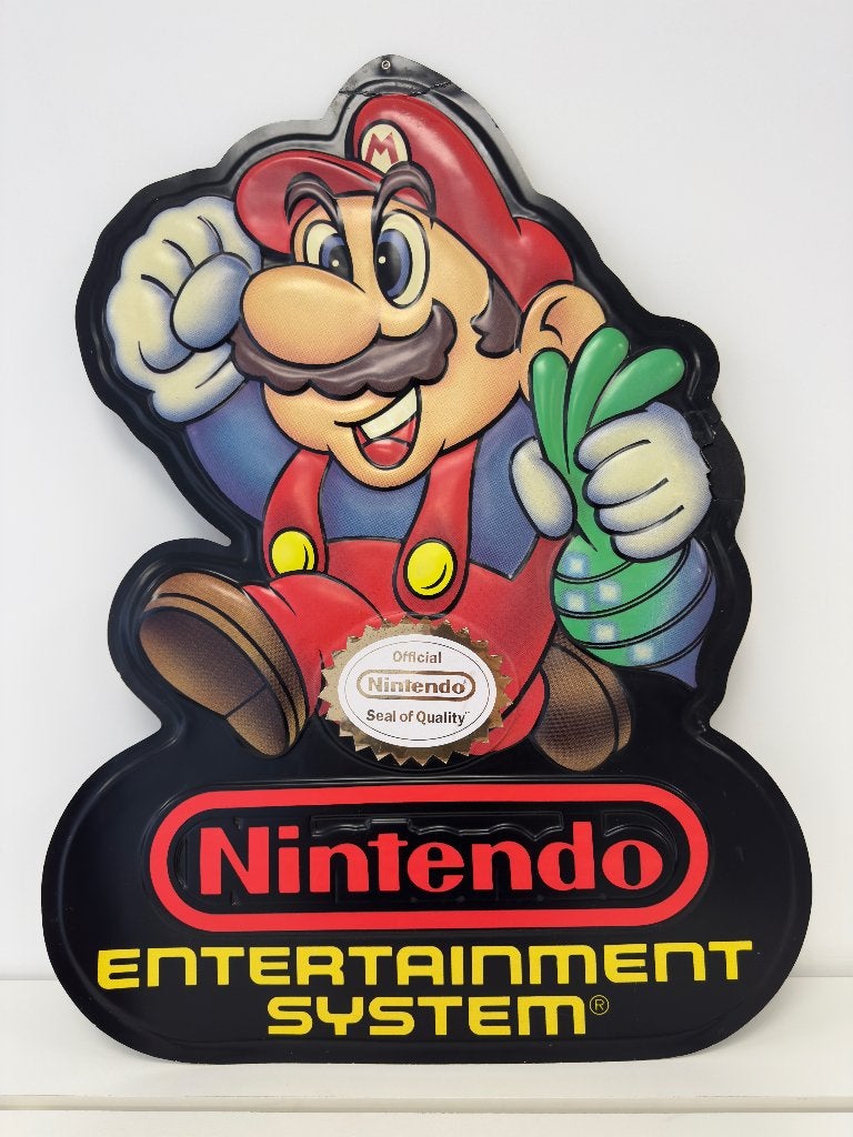Origineel Nintendo Mario NES Double-Sided Store Display Sign, Spelcomputers en Games, 1 speler, Ophalen of Verzenden, Gebruikt