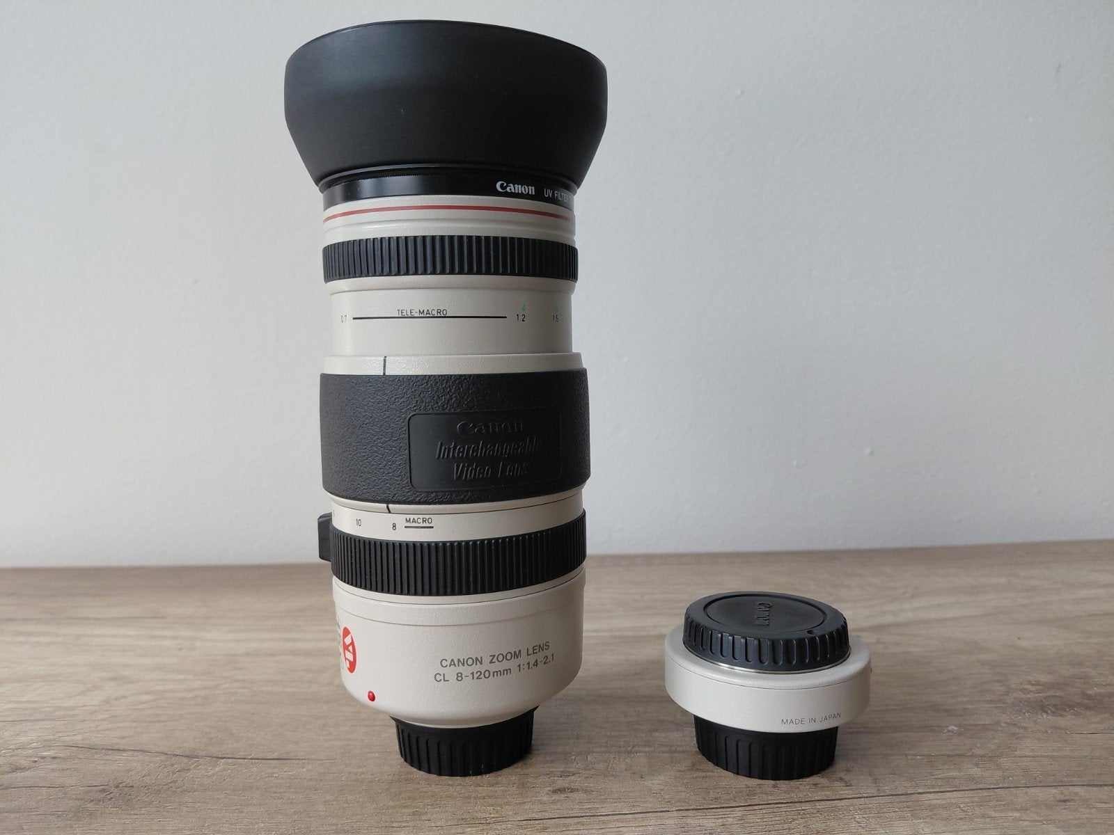 Canon Zoom Lens CL 8-120mm 1:1.4-2.1 met Extender CL 2X, Canon, Zo goed als nieuw, Telelens, Ophalen of Verzenden