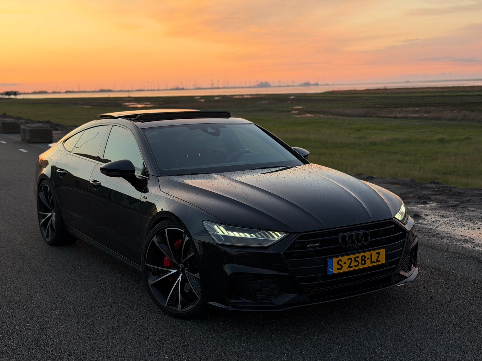 Audi A7 55 Tfsi Quattro 340pk S Tronic 2018 Zwart, Auto's, Audi, 2995 cc, 2000 kg, 14 km/l, Vierwielaandrijving